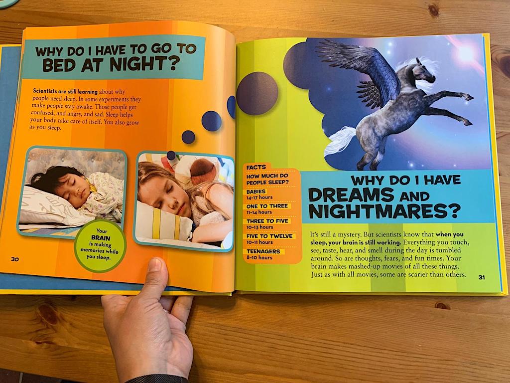 opening National Geographic kids book 