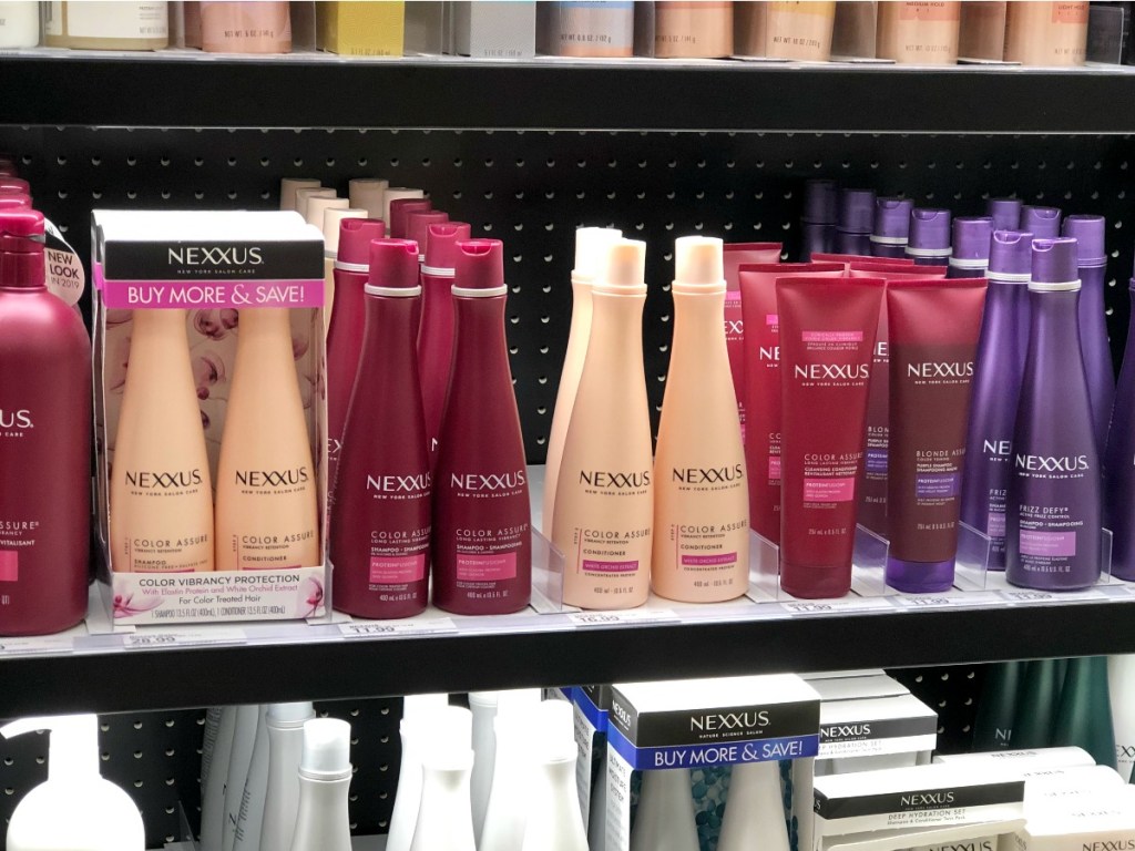 target shelf with nexxus color assure