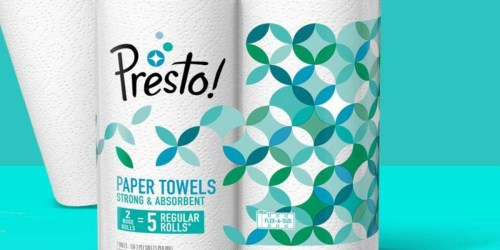 Amazon: TWELVE Presto! Paper Towels Huge Rolls Just $19.87 Shipped + More