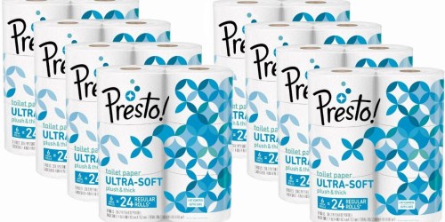 Amazon: Presto! 24-Count Mega Toilet Paper Rolls Only $13.35 Shipped (Equals 96 Regular Rolls)