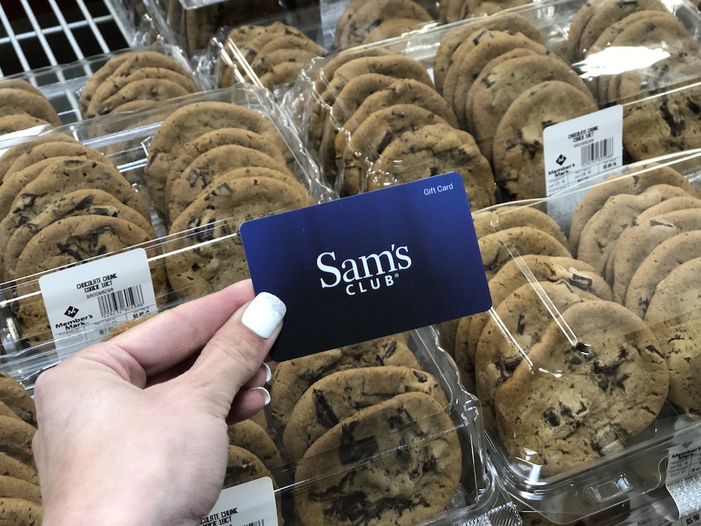 Sam's Club Gift Card with cookies