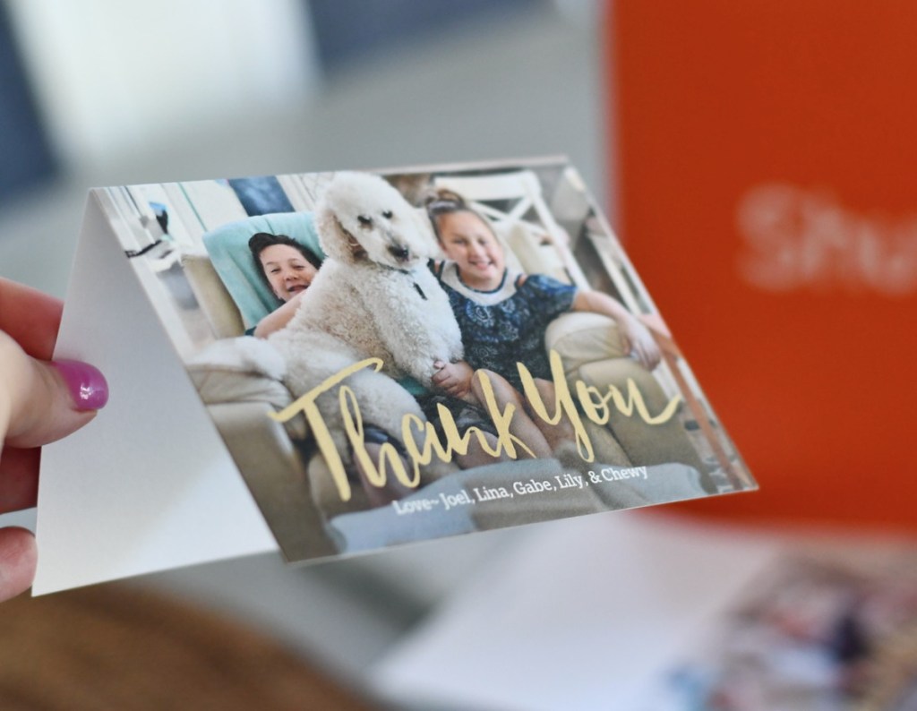 Shutterfly Thank you Card