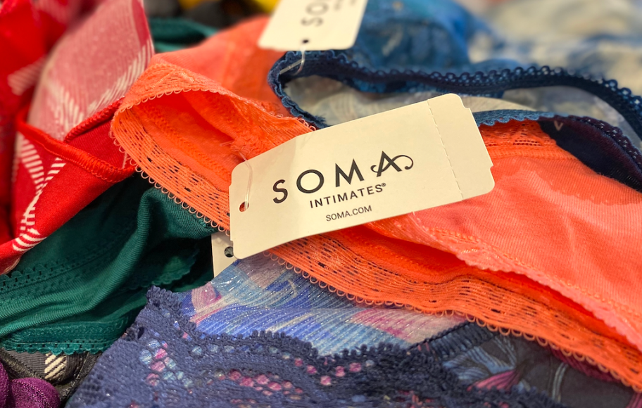 soma panties in different colors and prints