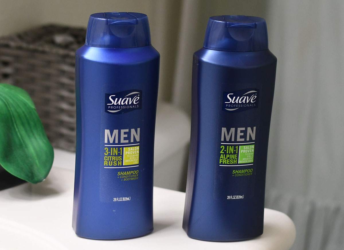 Suave men's hair care products