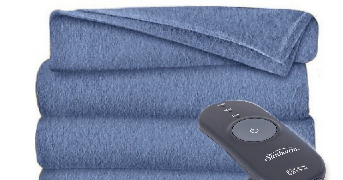 Sunbeam Electric Heated Throw Blanket Just 16.99 at Walmart