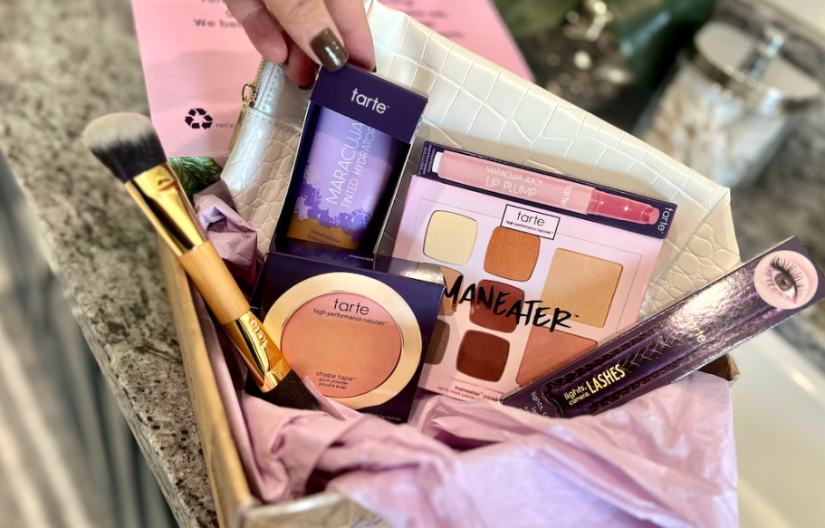 tarte cosmetics in basket