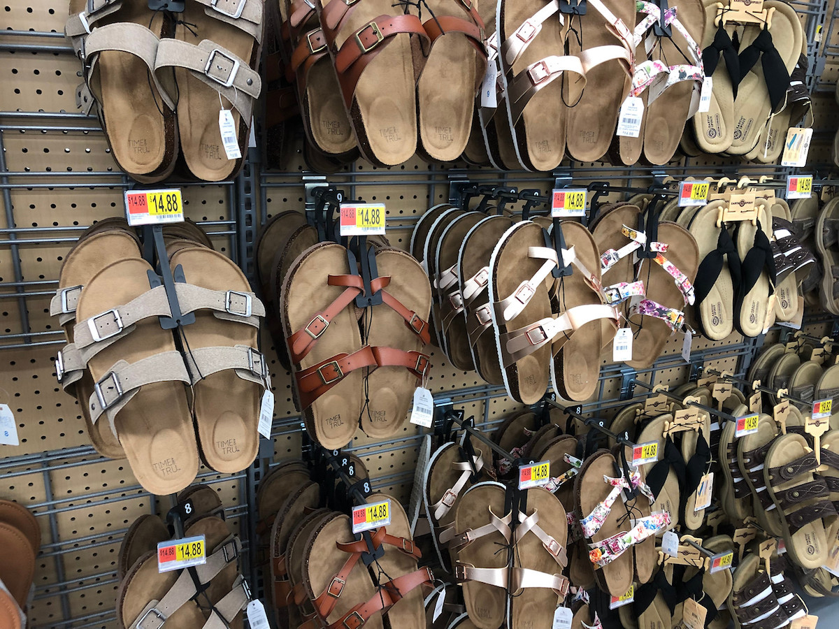 walmart time and tru flip flops