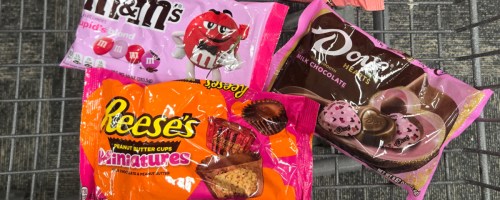 assorted Valentine's Day bagged candy