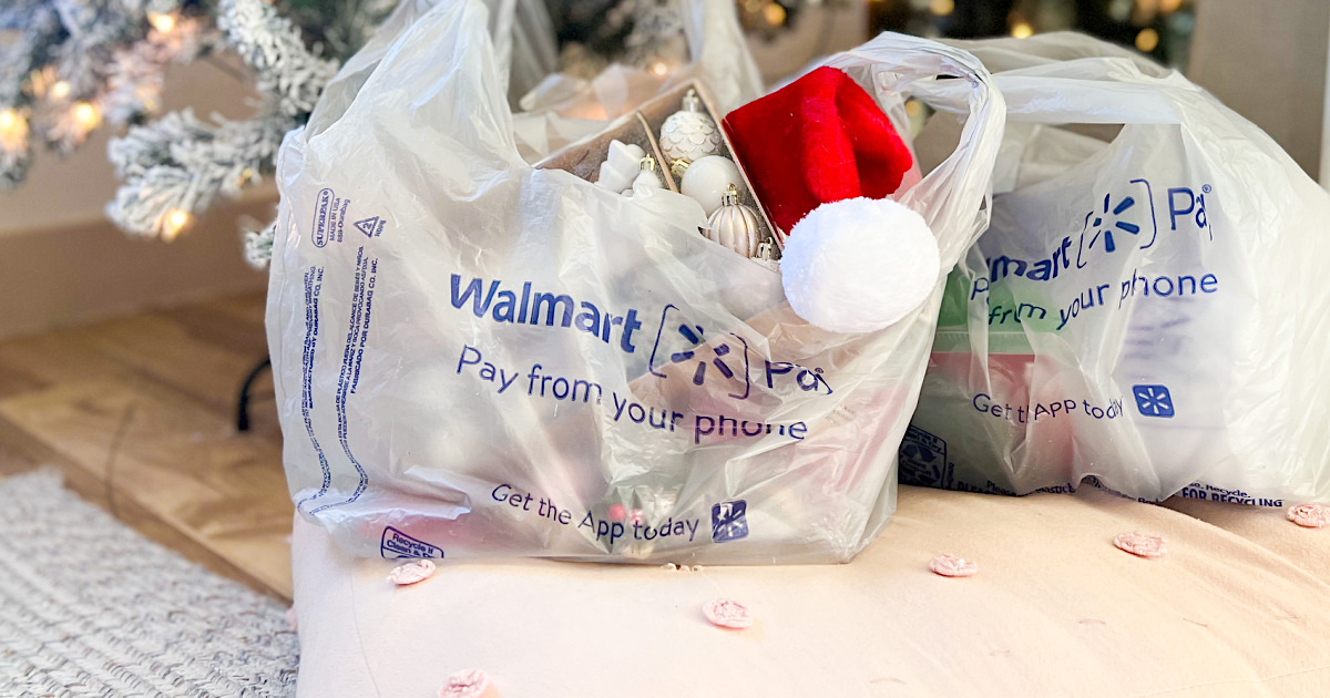 Walmart bags full of holiday items