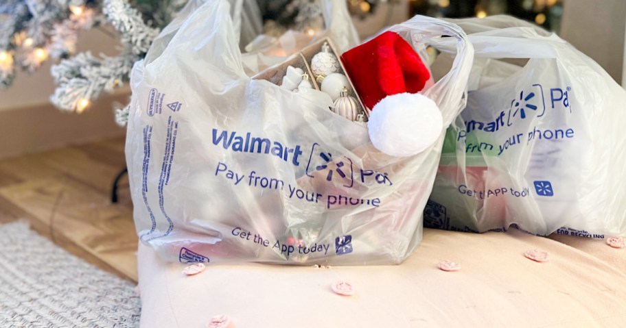 Walmart bags full of holiday items