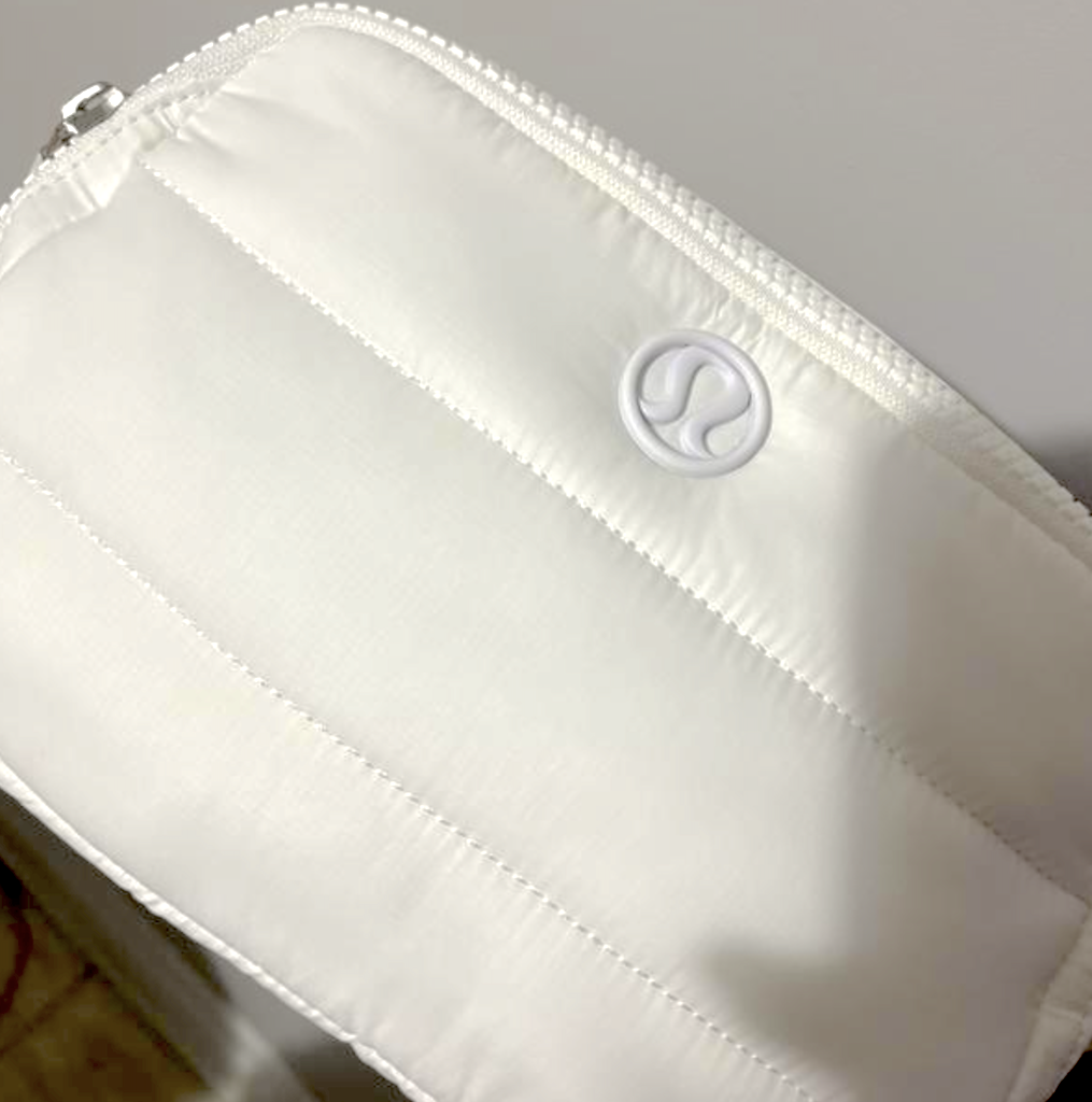 lululemon belt bag in white 