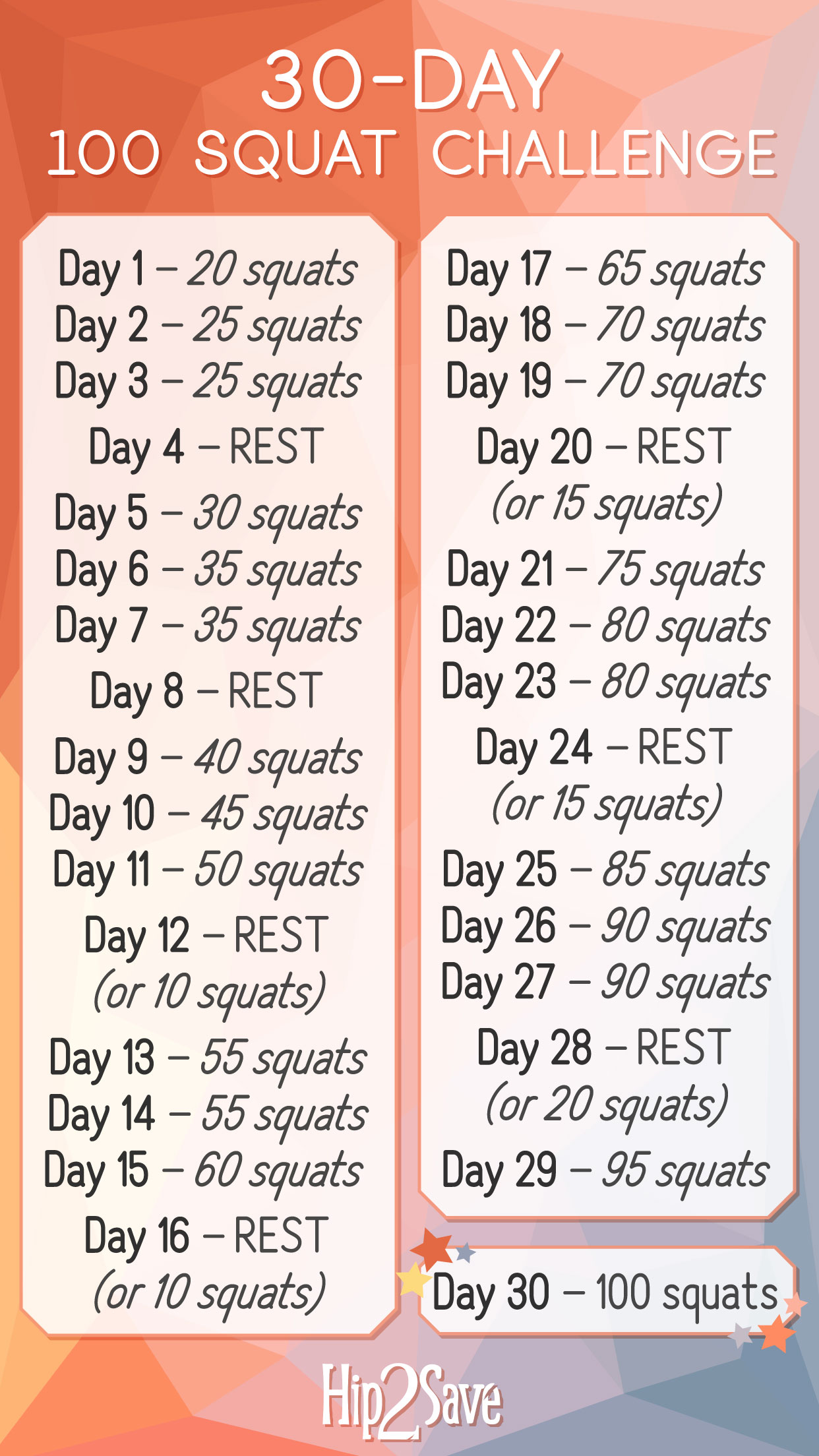 Still Squattin Squat Challenge Check In Printable