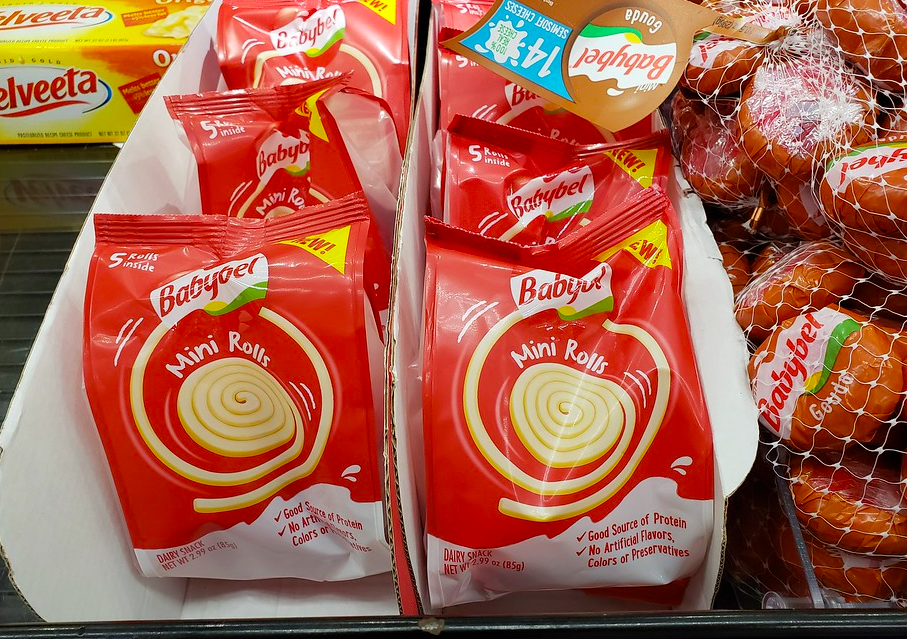 Babybel Mini Rolls bags in the store