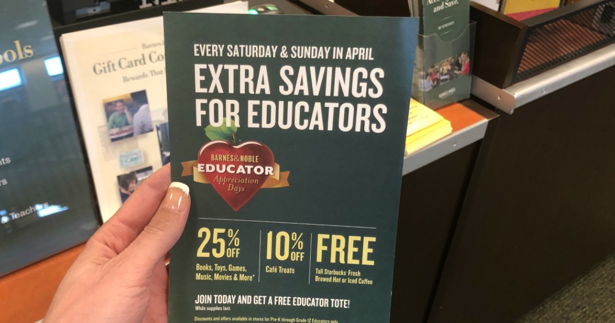 Barnes Noble Educator Appreciation Days Free Starbucks Coffee