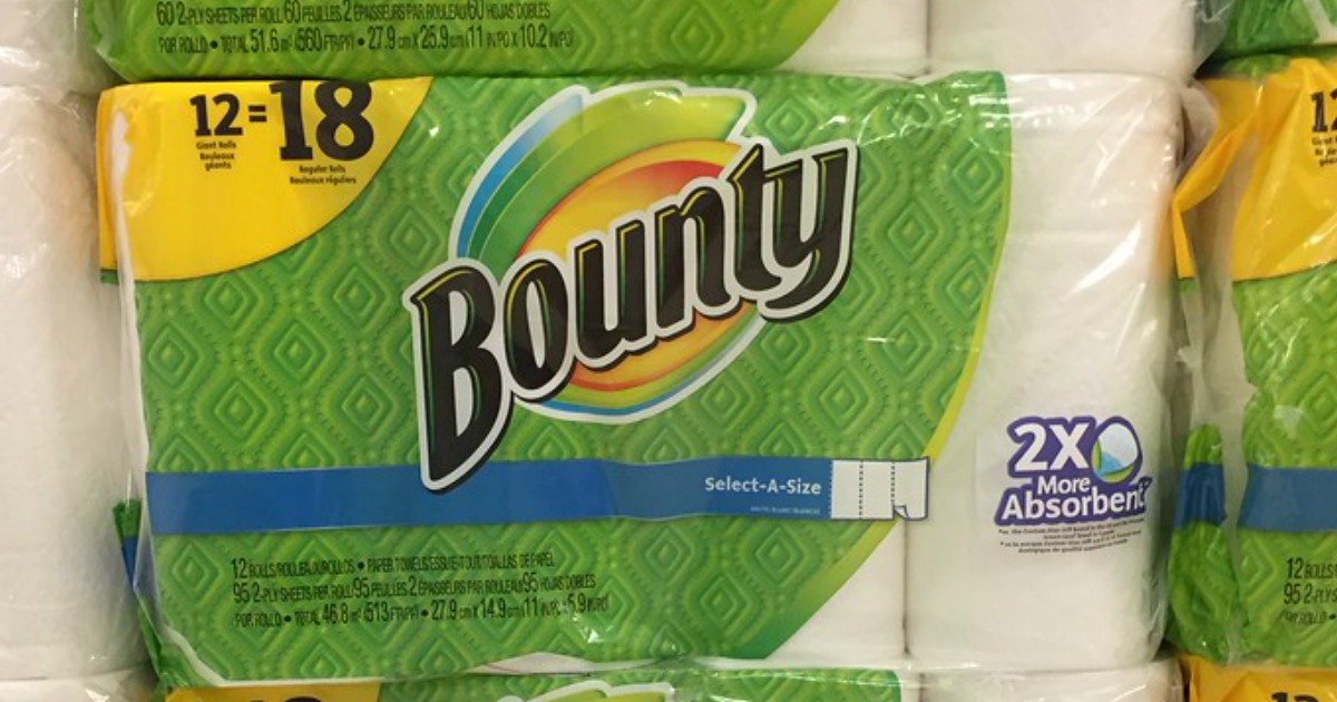 Bounty Giant Paper Towel Rolls 12Count Packs Just 10.82 Each After