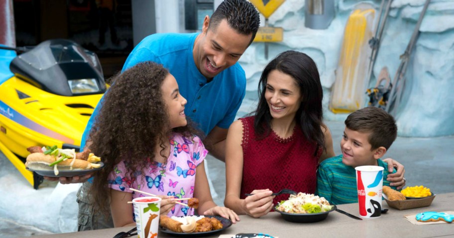 Family visiting SeaWorld Orlando