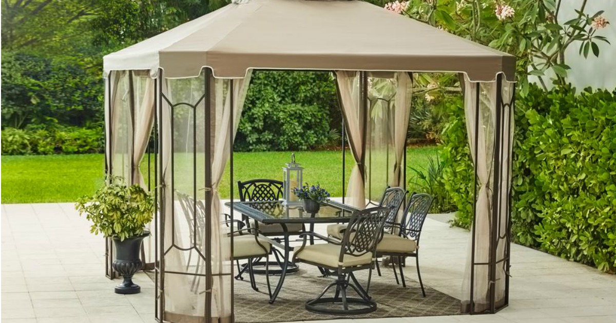 Hampton Bay 10 Ft. X 10 Ft. Gazebo Only $239 Shipped