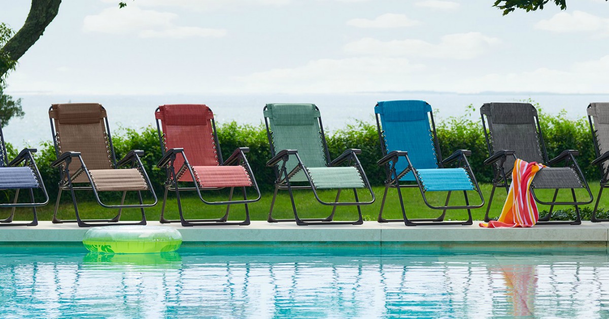 Kohl's SONOMA Goods for Life Anti-gravity Chairs by swimming pool