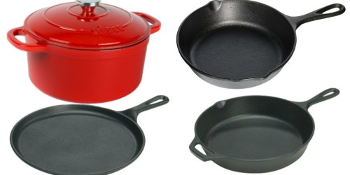 Lodge 5-Piece Seasoned & Enameled Cast Iron Cookware Set Just $59.64 Shipped (Regularly $80)