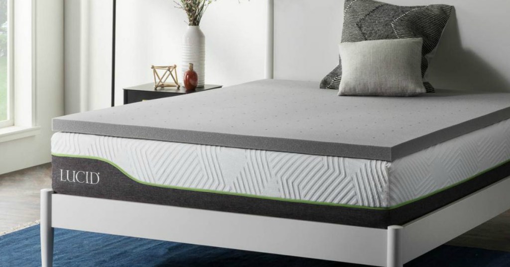 lucid charcoal mattress topper reviews