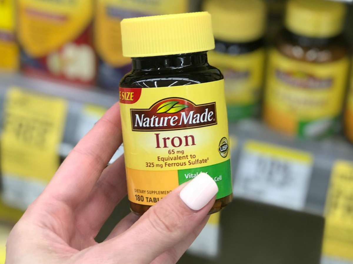 Nature Made Iron supplements closeup