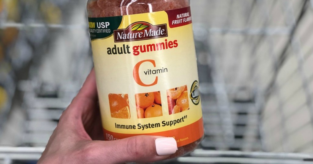 Nature Made Vitamin C Adult Gummies in woman's hand