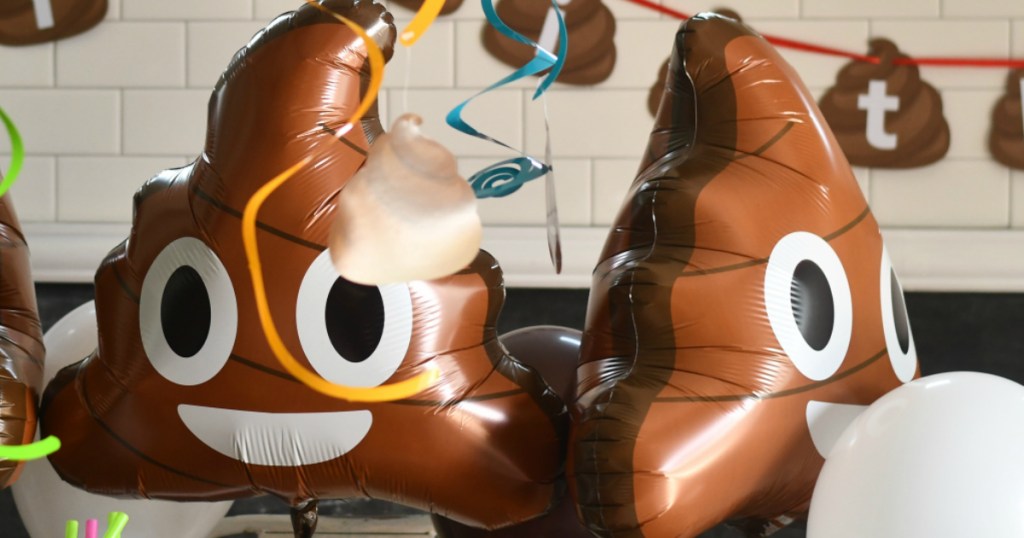 Poop Emoji balloons
