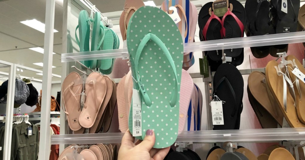 women's flip flops at Target 