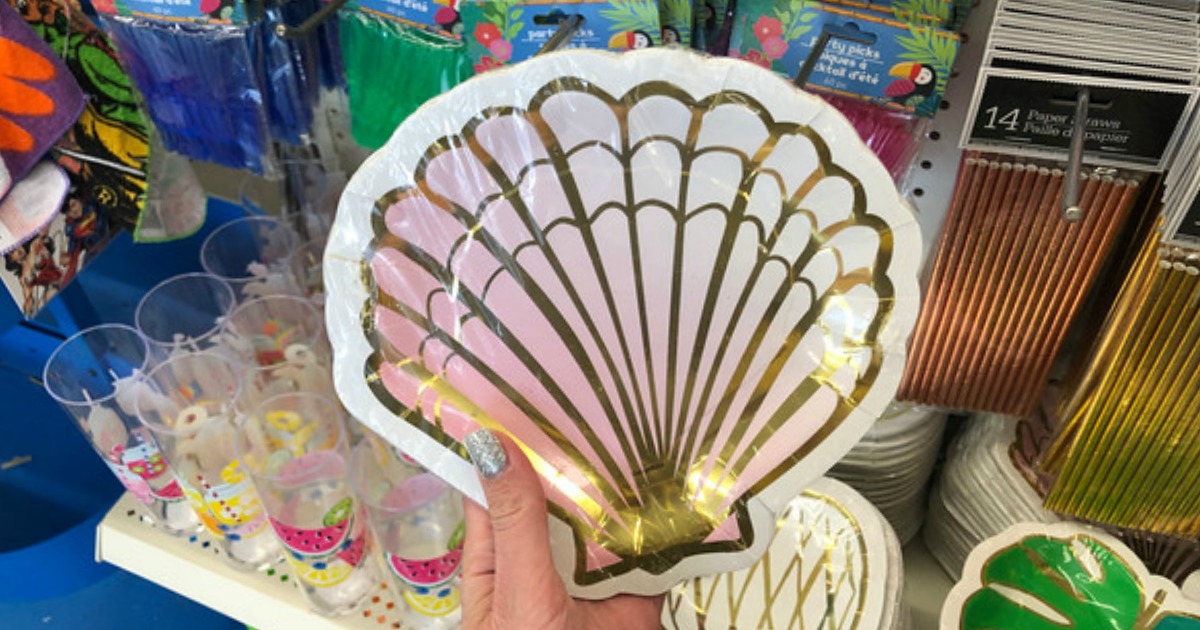 seashell shaped paper plates