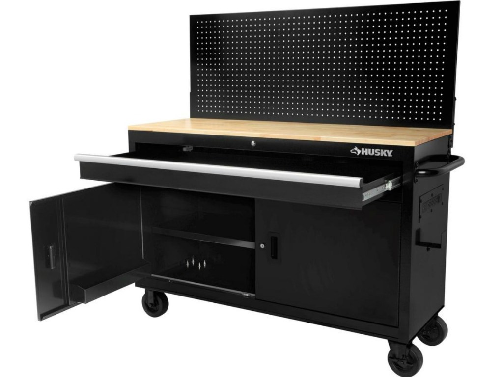 Husky 52" Mobile Workbench w/ Pegboard Only 198 Shipped