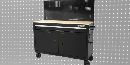 Husky 52″ Mobile Workbench w/ Pegboard Only $198 Shipped (Regularly $248)