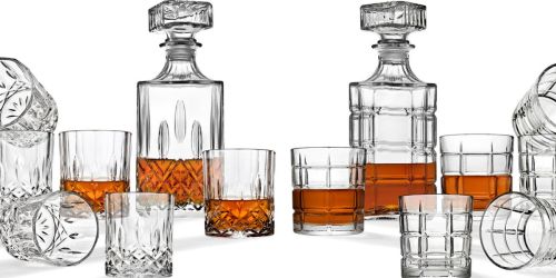 Studio Silversmiths 7-Piece Crystal Decanter & Cocktail Glass Set Only $14.99 (Regularly $40)