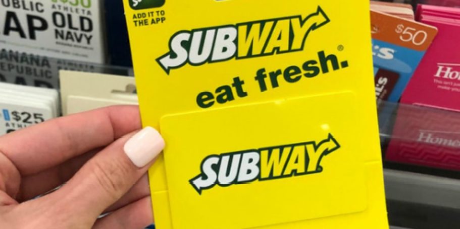 Subway Giving Away 1,000 FREE $15 Gift Cards Daily – Enter NOW!