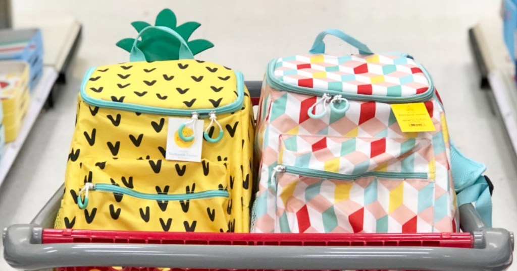 Sun Squad Backpack Coolers in Target cart