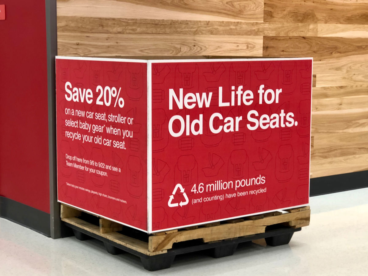 car seat recycling station at Target