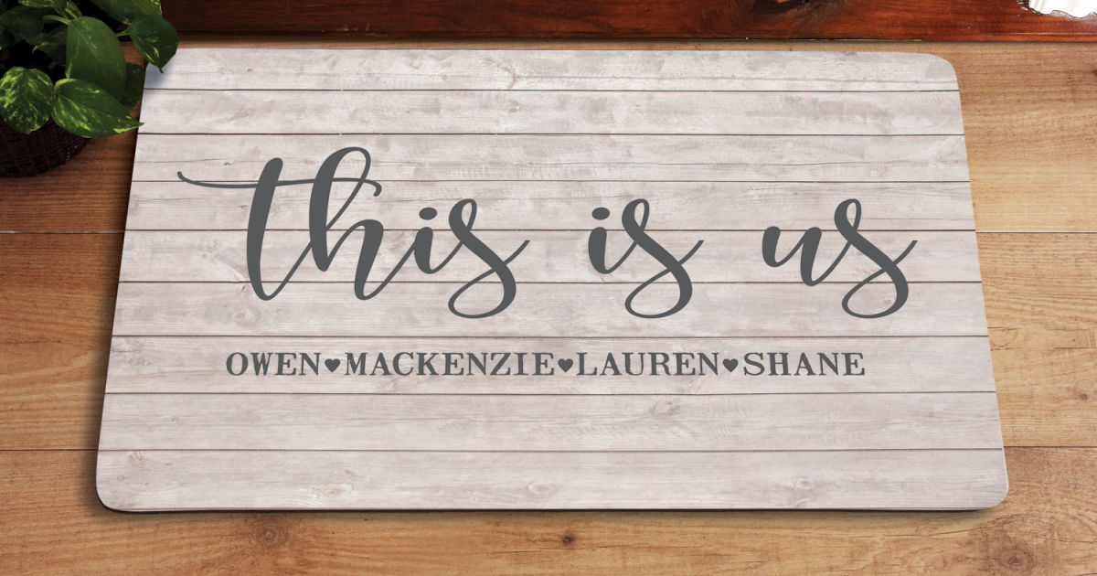 Personalized This is Us Doormat Only 9.99 at Walmart (Regularly 20