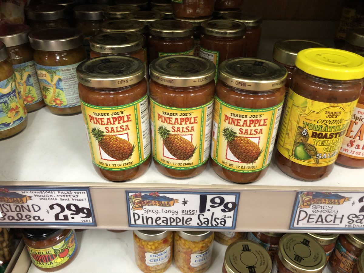 Trader Joe's pineapple salsa in jars