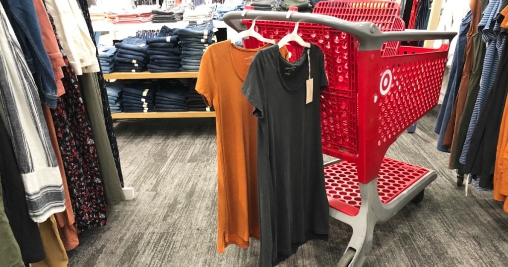 orange and black universal thread t shirt dress on target cart