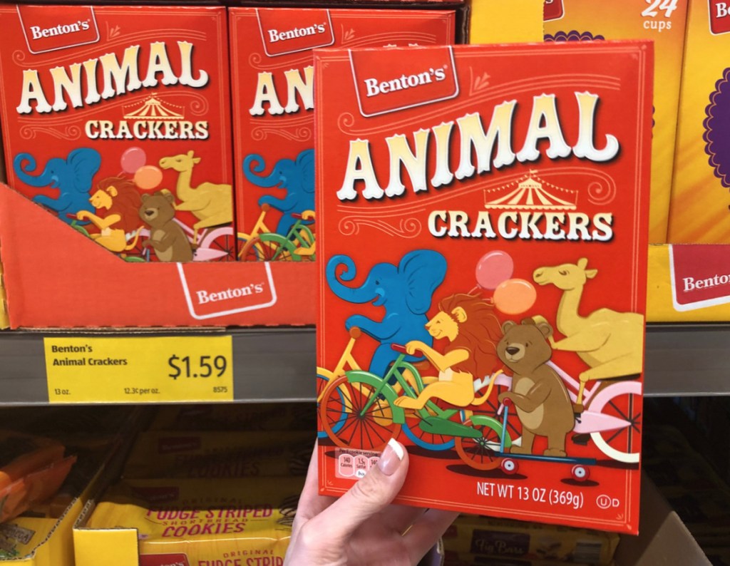 Scatole di cracker animali di Benton da ALDI's animal cracker boxes at ALDI