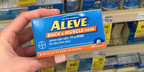 Aleve Pain Reliever 50ct Only 37¢ Each After CVS Rewards (Starting 4/14)
