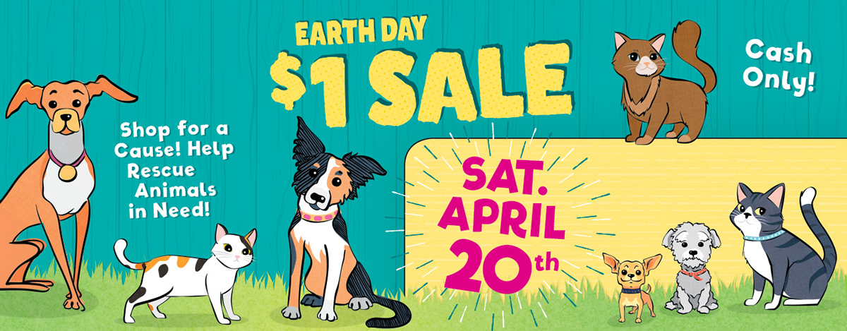 buffalo exchange earth day $1 sale banner