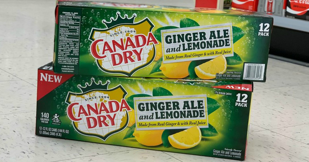 Canada Dry Ginger Ale and Lemonade 12Packs Just 1.99 Each After Cash Back at Walgreens