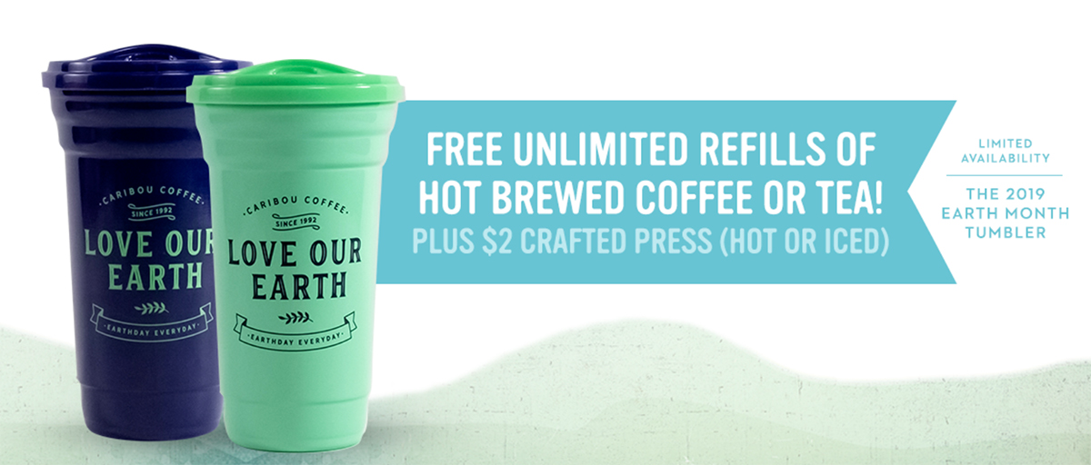 caribou coffee earth day tumbler