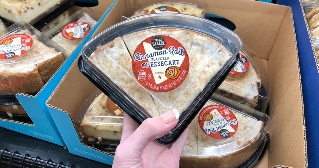aldi food finds april 3 - cinnamon roll cheesecake
