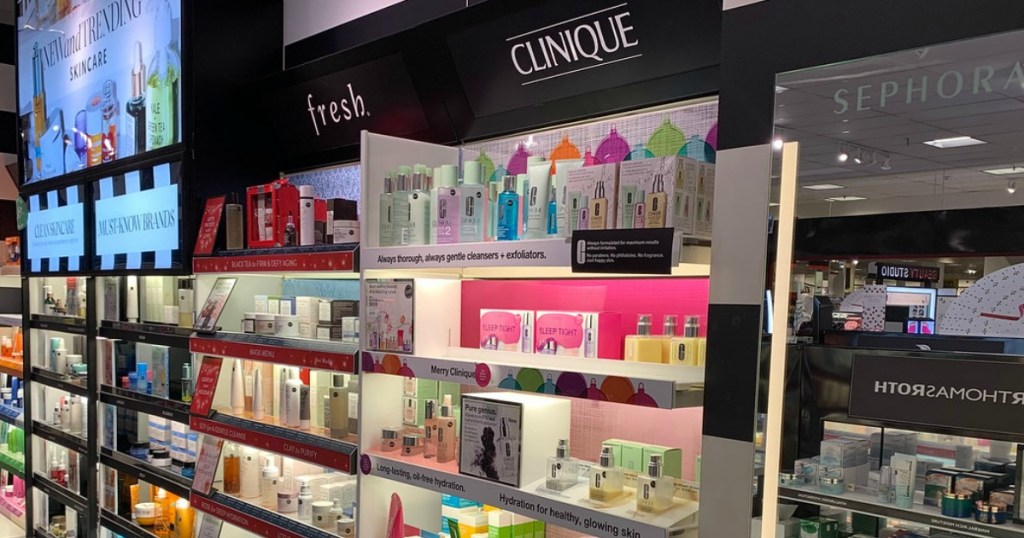 clinique Products at beauty counter