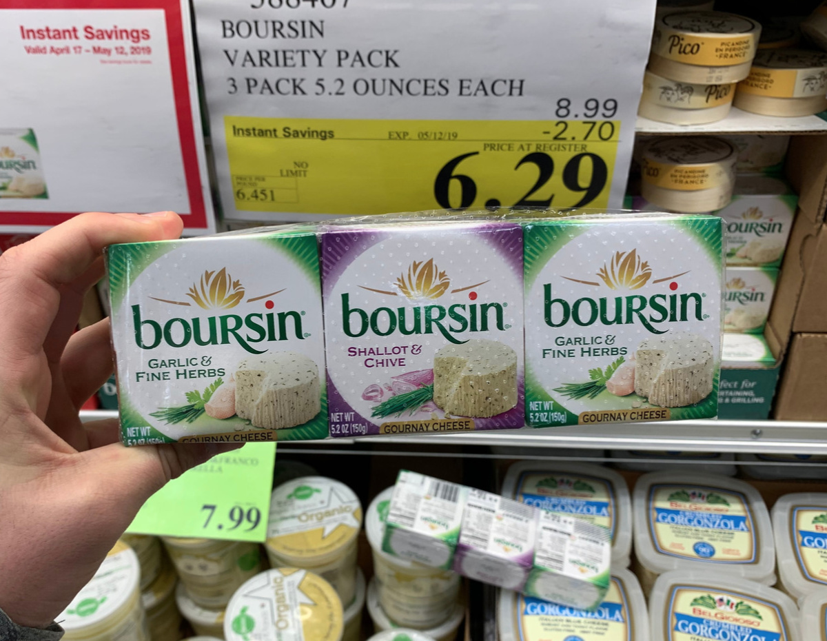 boursin cheese packs at Costco