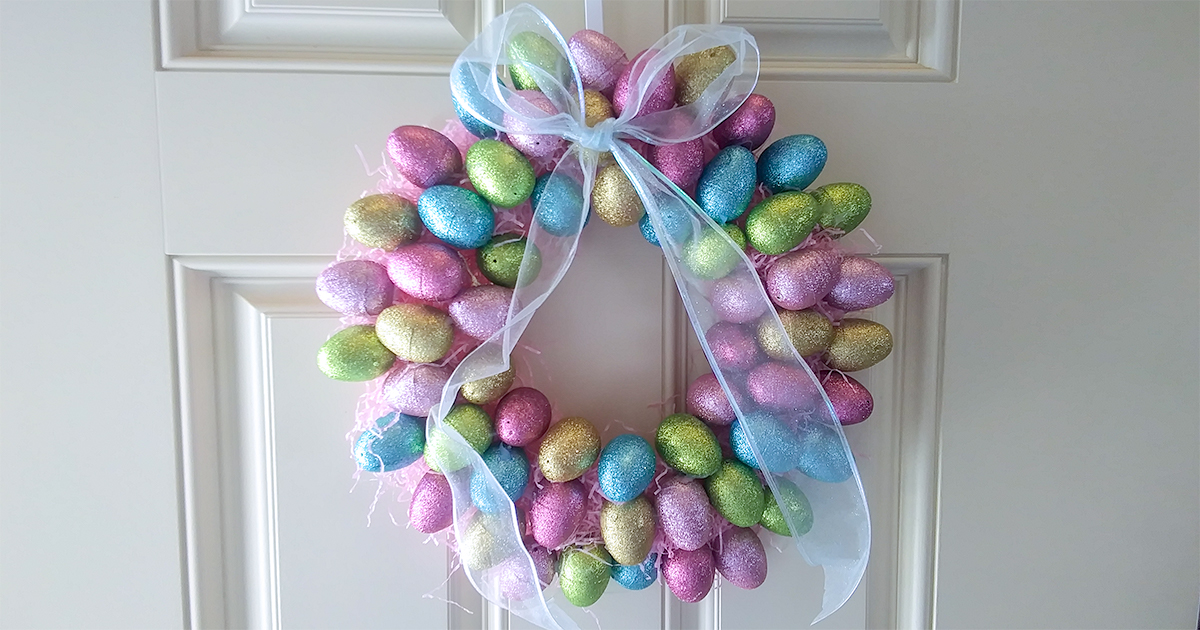 Check Out This Chic Easter Wreath Made For $6 Using Dollar Tree Supplies