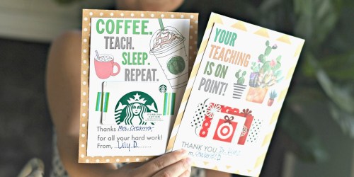 DIY Teacher Appreciation Gift Card Holders w/ Free Printable Designs!