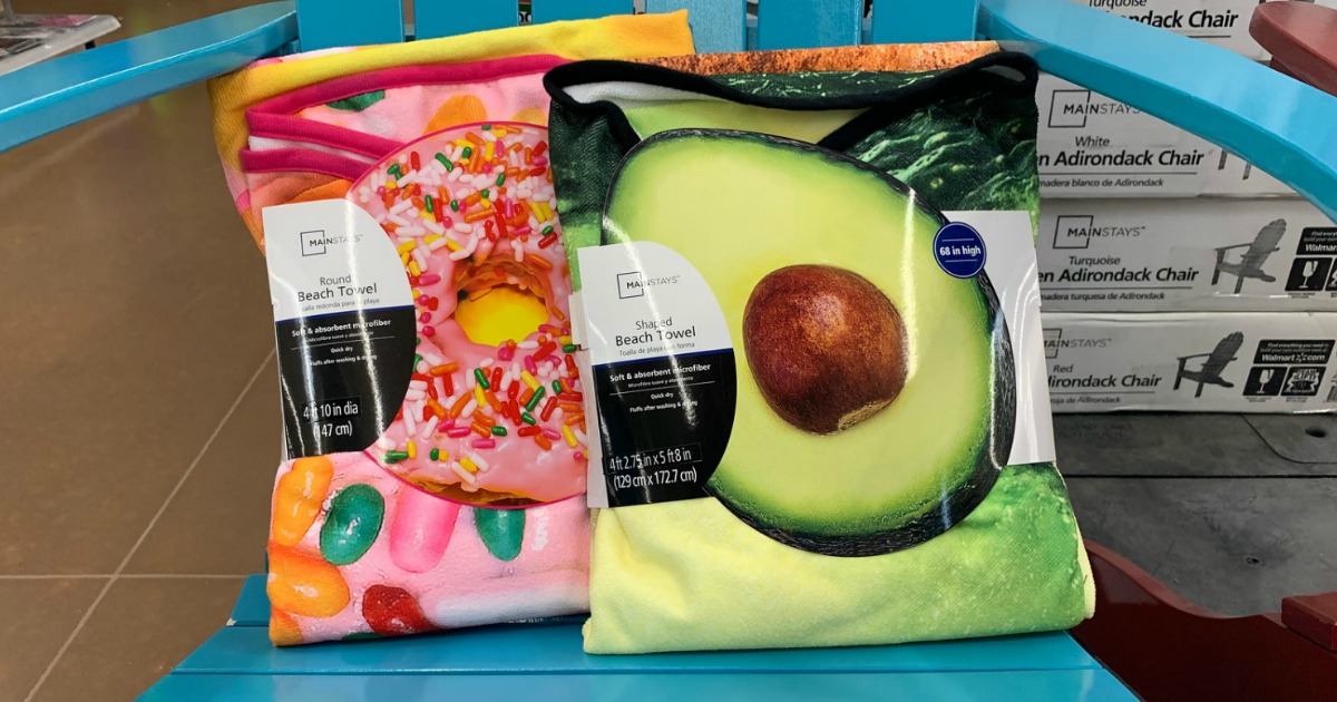FUN Round Beach Towels Only 9.97 at Walmart (Avocado, Donut, Pizza & More)