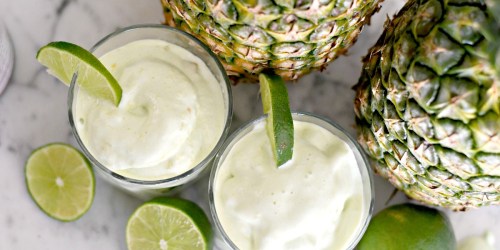 Indulge with a Creamy Lime Pineapple Dole Whip Frozen Dessert!